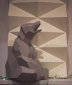 Petit ours assis en papercraft 3D