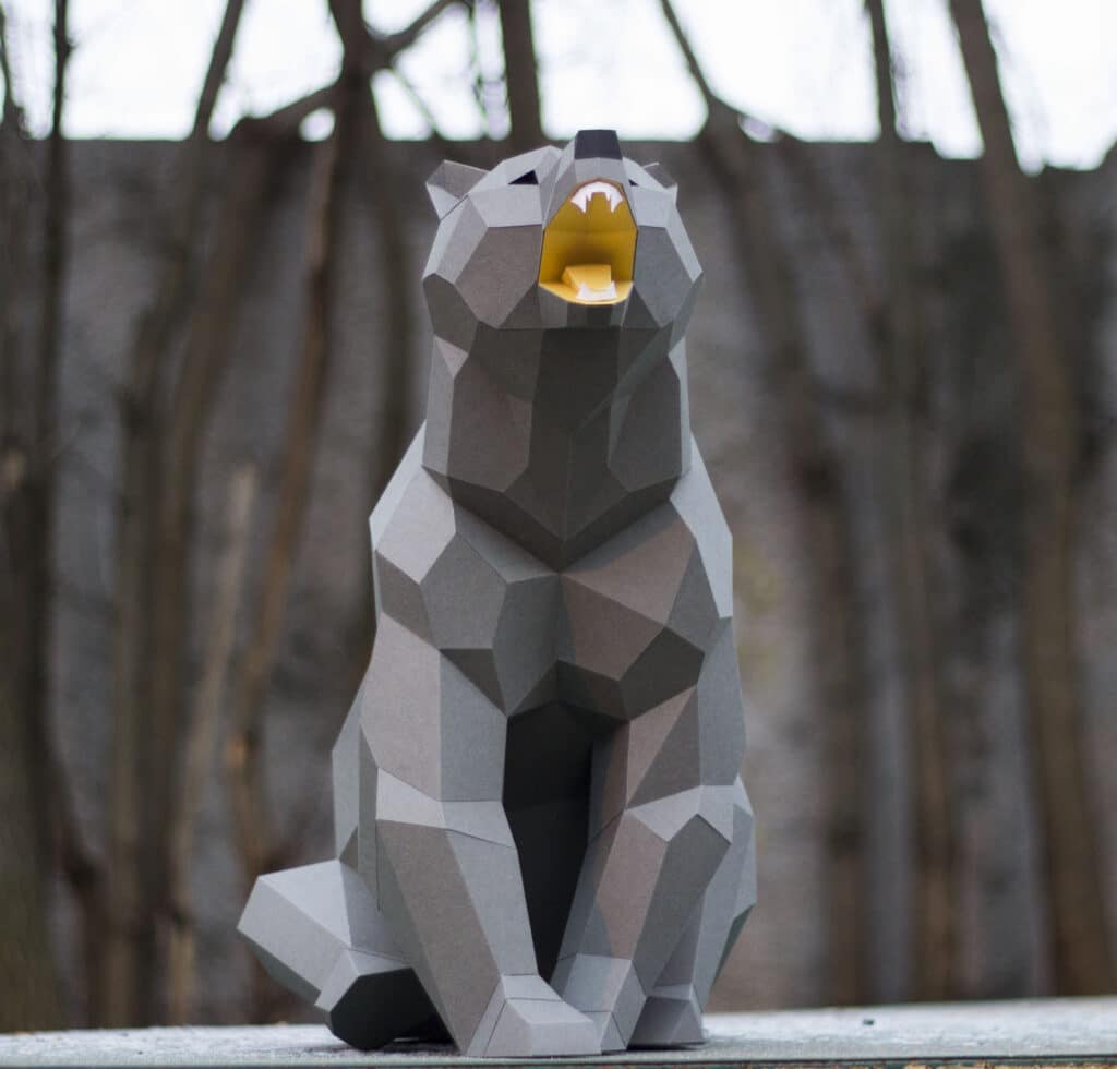Papercraft d'ours en origami 3D Papercraft d'ours en origami 3D