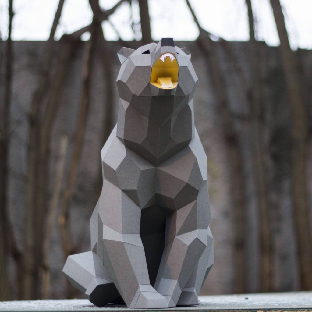 Ours en papercraft 3D à assembler
