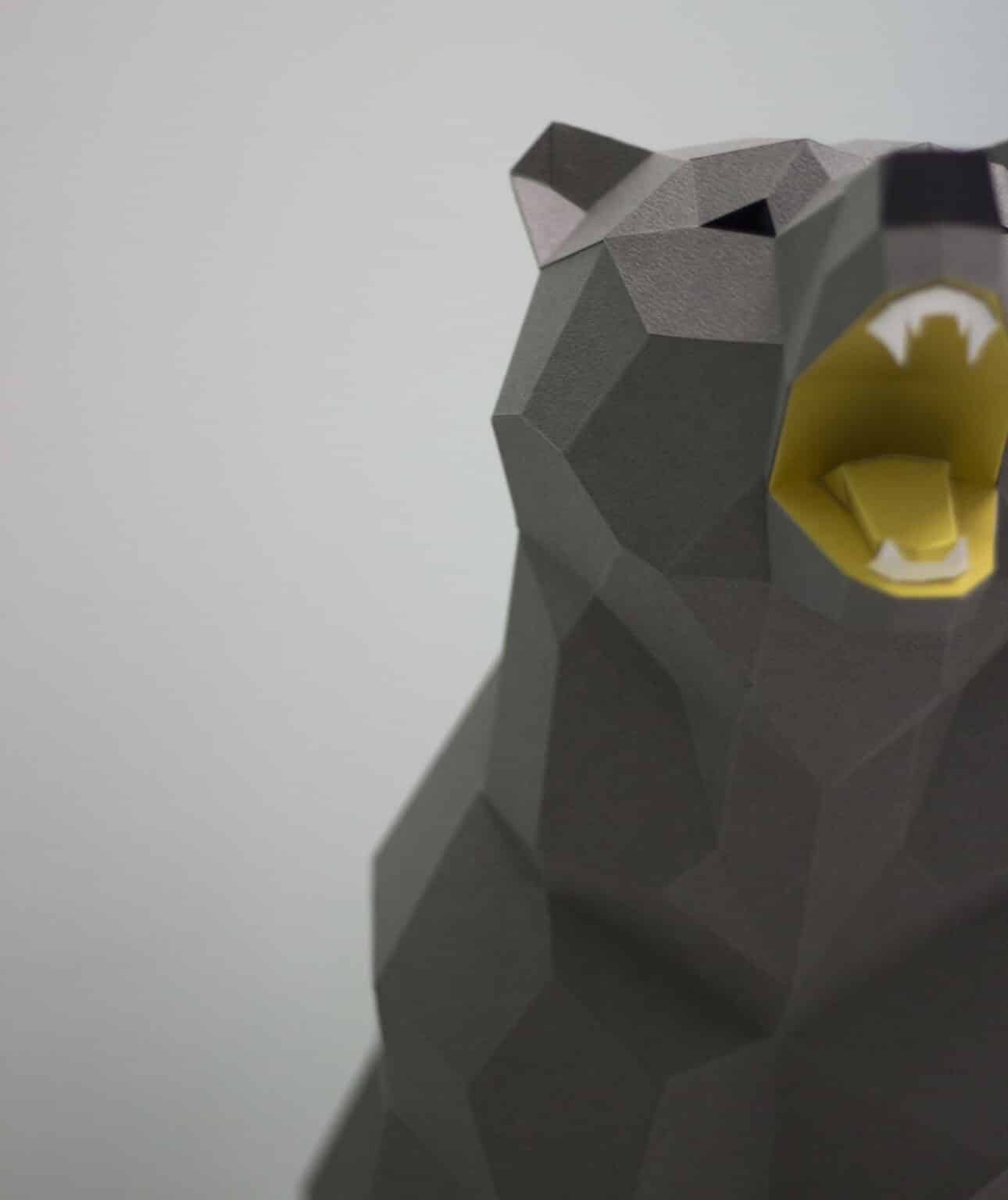 Papercraft d'ours en origami 3D Papercraft d'ours en origami 3D