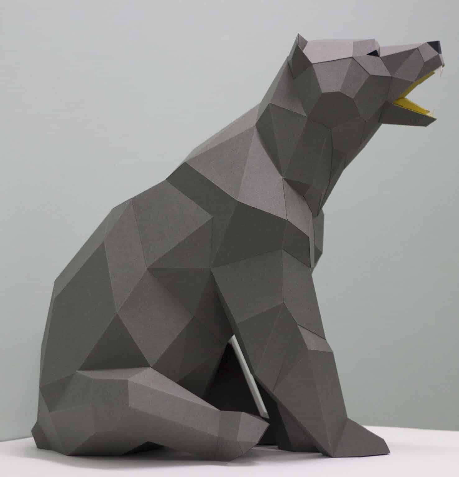 Papercraft d'ours en origami 3D Papercraft d'ours en origami 3D