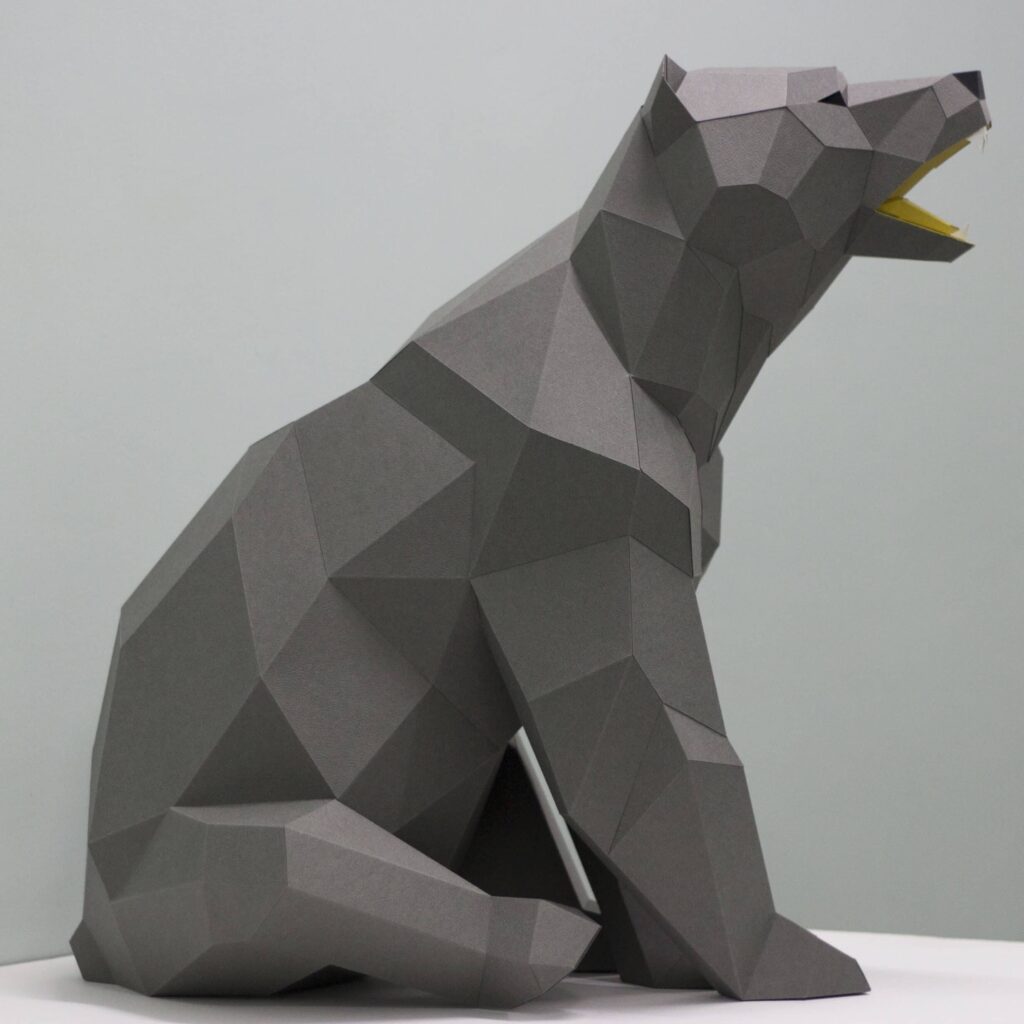 Ours en papercraft 3D à assembler