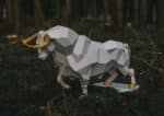 Grand taureau en papercraft 3D