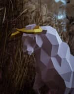 Grand taureau en papercraft 3D