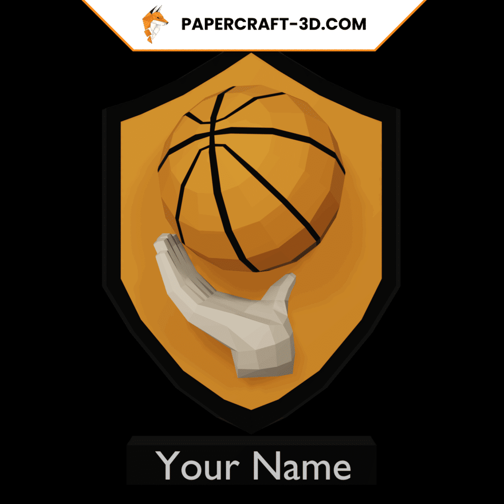 Cadre de basketball mural en papercraft 3D