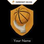 Cadre de basketball mural en papercraft 3D