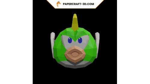 Cheep cheep de Mario en papecraft 3D