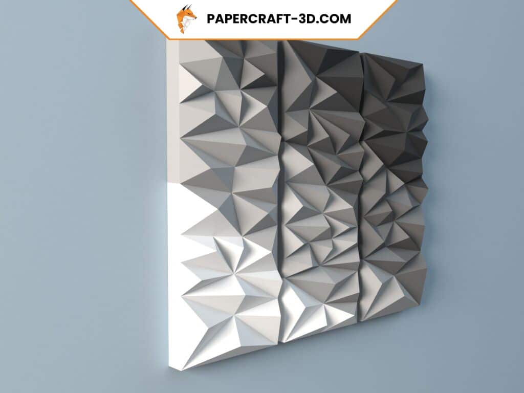Papercraft de panel mural geométrico en origami 3D Papercraft de panel mural geométrico en origami 3D