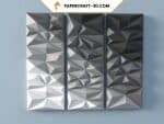 Panneau mural géométrique en papercraft 3D