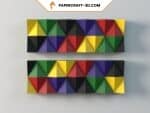 Panneau mural géométrique en papercraft 3D