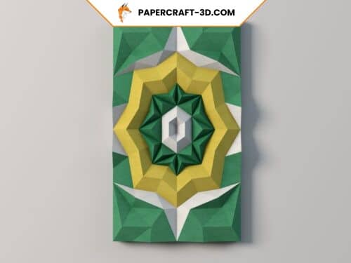 Panneau mural géométrique en papercraft 3D