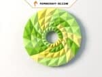 Panneau mural géométrique en papercraft 3D