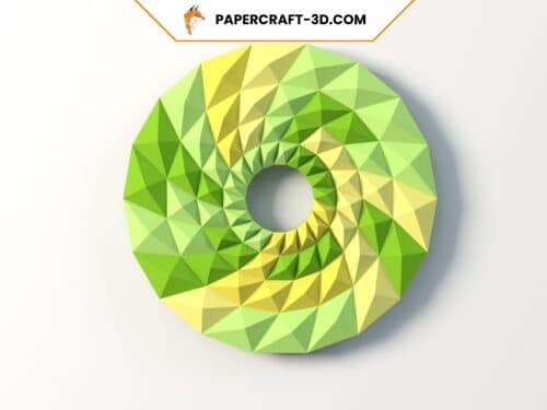 Panneau mural géométrique en papercraft 3D