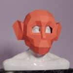 Masque singe papercraft 3D Halloween