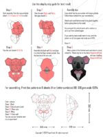 Koala en costume en papercraft 3D