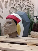 Papercraft 3D chef amérindien