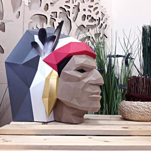 Papercraft 3D chef amérindien