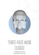 Masque vénitien trois visages en papercraft 3D