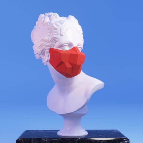 Masque polygonal papercraft 3D Halloween
