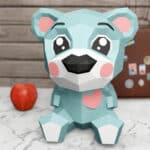 Ours en papier cartoon 3D