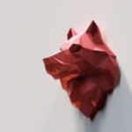 Tête de loup en papercraft 3D