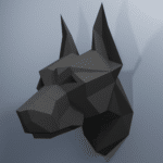 Papercraft 3D têtes de chiens
