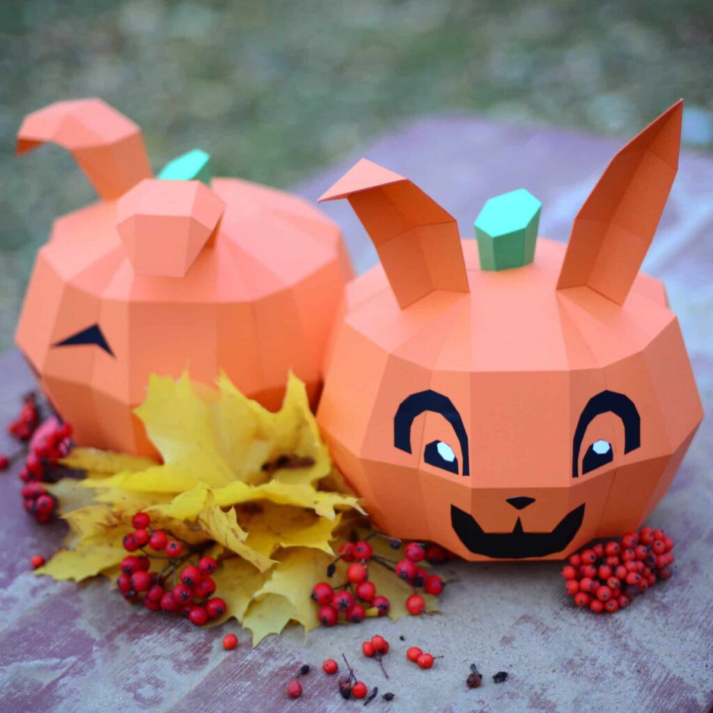 Papercraft 3D citrouille Halloween