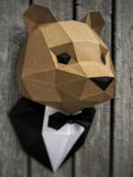 Ours en costume papercraft 3D