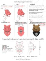 Ours en costume papercraft 3D