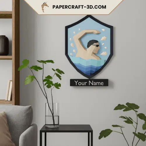 Blason de natation en Papercraft 3D