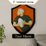 Blason mural de Rugby en Papercraft 3D