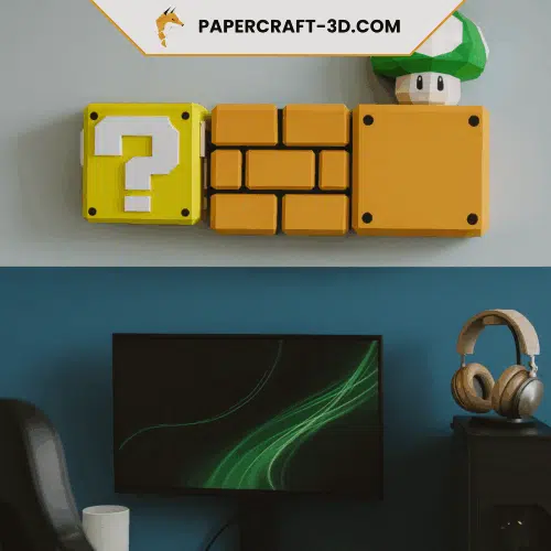 Blason mural de Rugby en Papercraft 3D