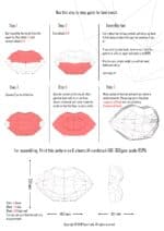 Lèvres rouges en papercraft 3D