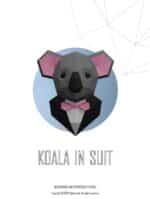 Koala en costume en papercraft 3D