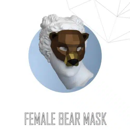 Masque loup papercraft 3D Halloween