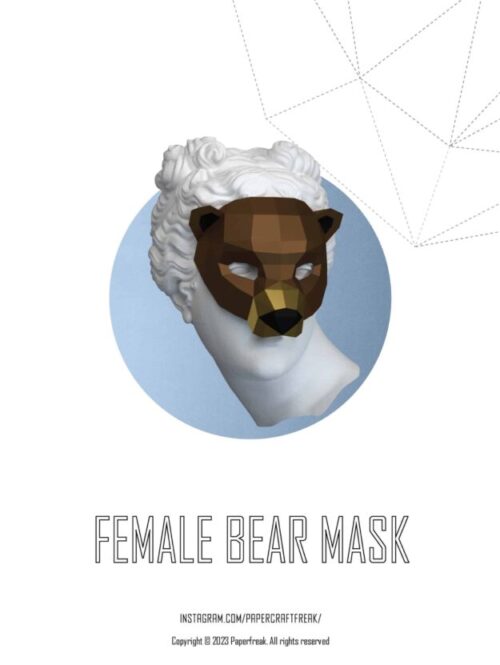 Masque loup papercraft 3D Halloween