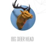 Tête de cerf en papercraft 3D