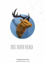 Tête de cerf en papercraft 3D