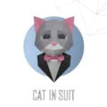 Chat en costume papercraft 3D