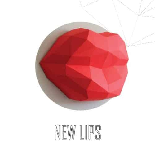 Lèvres rouges en papercraft 3D