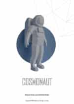 Cosmonaute en papercraft 3D