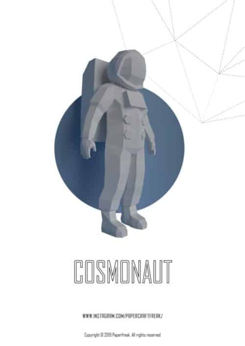 Cosmonaute en papercraft 3D