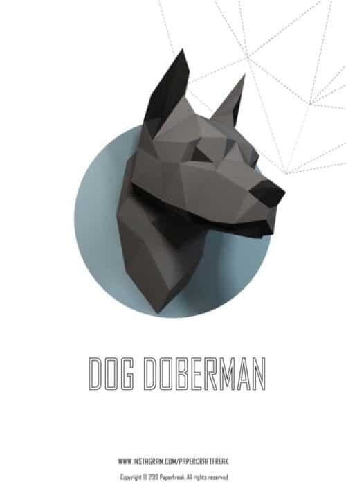 Papercraft 3D têtes de chiens