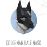 Masque Doberman en papercraft 3D