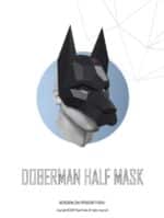 Masque Doberman en papercraft 3D