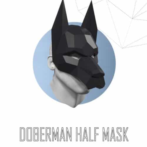 Doberman en papercraft 3D