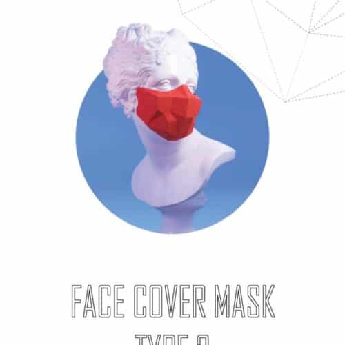Masque polygonal en papercraft 3D
