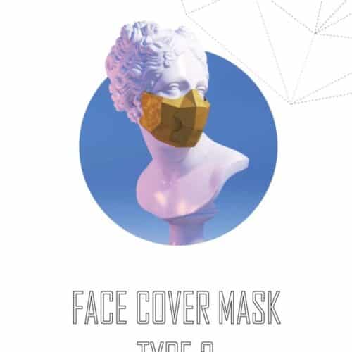 Masque polygonal papercraft 3D Halloween