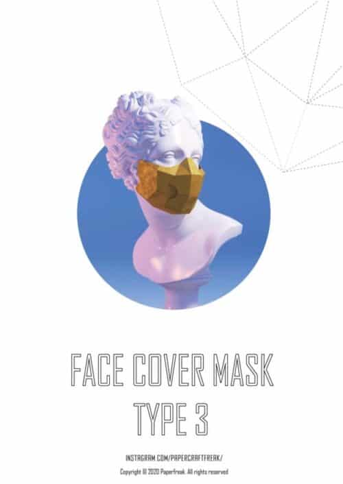 Masque polygonal en papercraft 3D