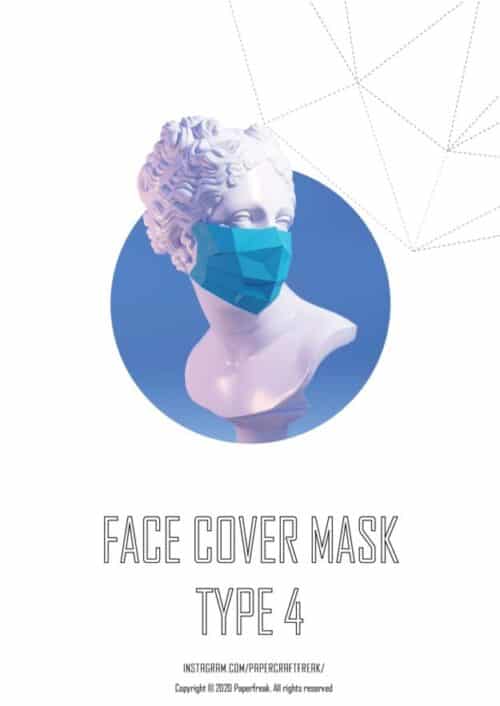 Masque polygonal papercraft 3D Halloween
